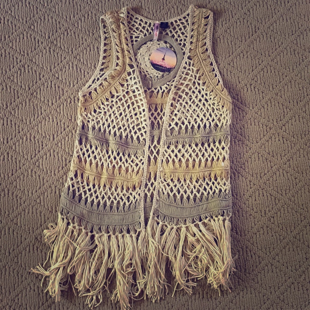 LOVE by Design boho crocheted vest